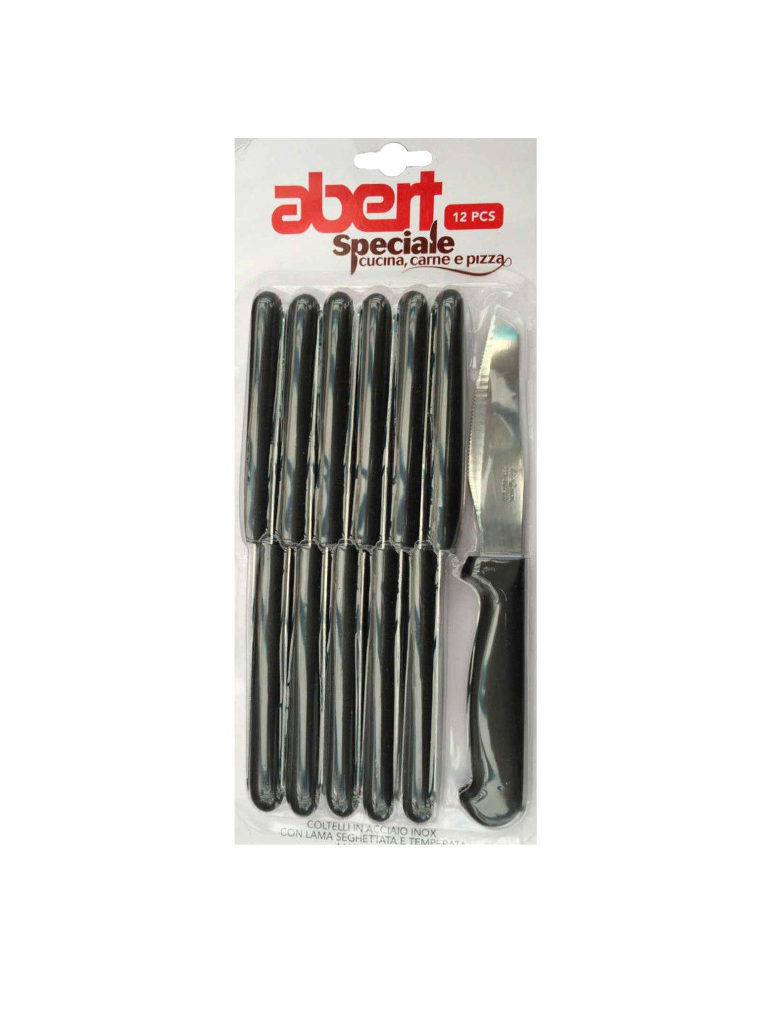 BLISTER 12 COLTELLI PER PIZZA AVARI064PB12 ABERT su Shop in Casa