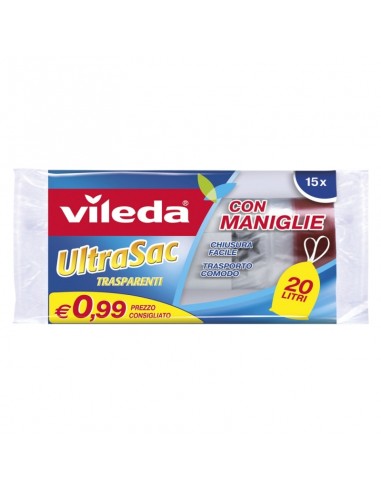 SACCHI IMMONDIZIA: vendita online VILEDA ULTRASAC SACCO IMMONDIZIA CF 15 PZ 20 LT FHP in offerta