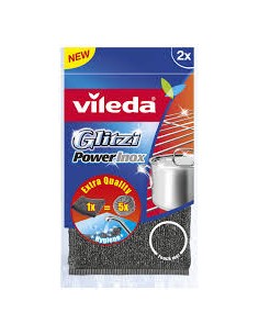 PANNI MICROFIBRA E PAVIMENTI: vendita online VILEDA GLITZI POWERINOX PAGLIETTA ABRASIVA 2 PZ FHP in offerta 2