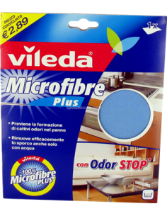 Blu Microfibre 18x24x0.1 cm Vileda Super Pratico Panno 