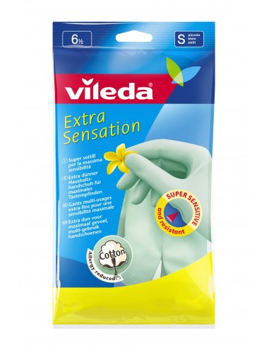 PANNI MICROFIBRA E PAVIMENTI: vendita online VILEDA GUANTI EXTRA SENSATION 8,5 L LATTICE FHP in offerta