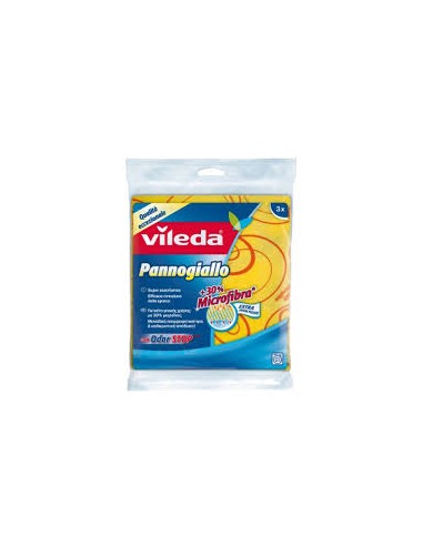 PANNI MICROFIBRA E PAVIMENTI: vendita online VILEDA PANNO GIALLO CF 3 PZ FHP in offerta