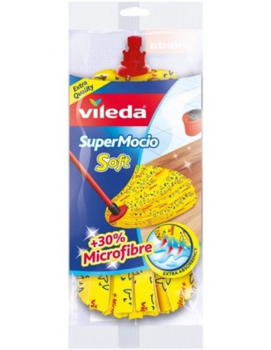 PANNI MICROFIBRA E PAVIMENTI: vendita online VILEDA SUPERMOCIO SOFT RICAMBIO GIALLO FHP in offerta