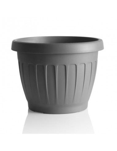 VASI E SOTTO VASI: vendita online VASO TERRA D 35 CM GRIGIO in offerta