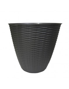 VASI E SOTTO VASI: vendita online PORTAVASO PAGLIA D 19 X H 17.6 CM ANTRACITE in offerta 2