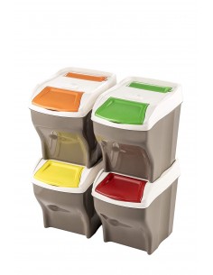 PATTUMIERE DIFFERENZIATA: vendita online PATTUMIERA POKER PLUS SET 4 X 27 LITRI in offerta