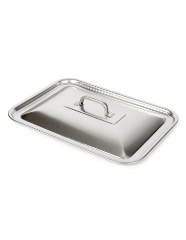 PENTOLE - COPERCHI ACCIAIO: vendita online COPERCHIO RETTANGOLARE 25CM INOX 10648 in offerta
