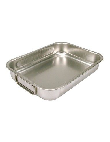 PENTOLE - COPERCHI ACCIAIO: vendita online TEGLIA IN ACCIAIO INOX 35X22X6 CM STEEL PAN in offerta