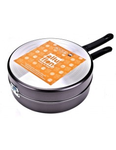 PENTOLE - COPERCHI ANTIADERENTE: vendita online Alluflon Fornetto da Gas Doppia Padella Costanza, ø 28 cm, Antiaderente in of... 2