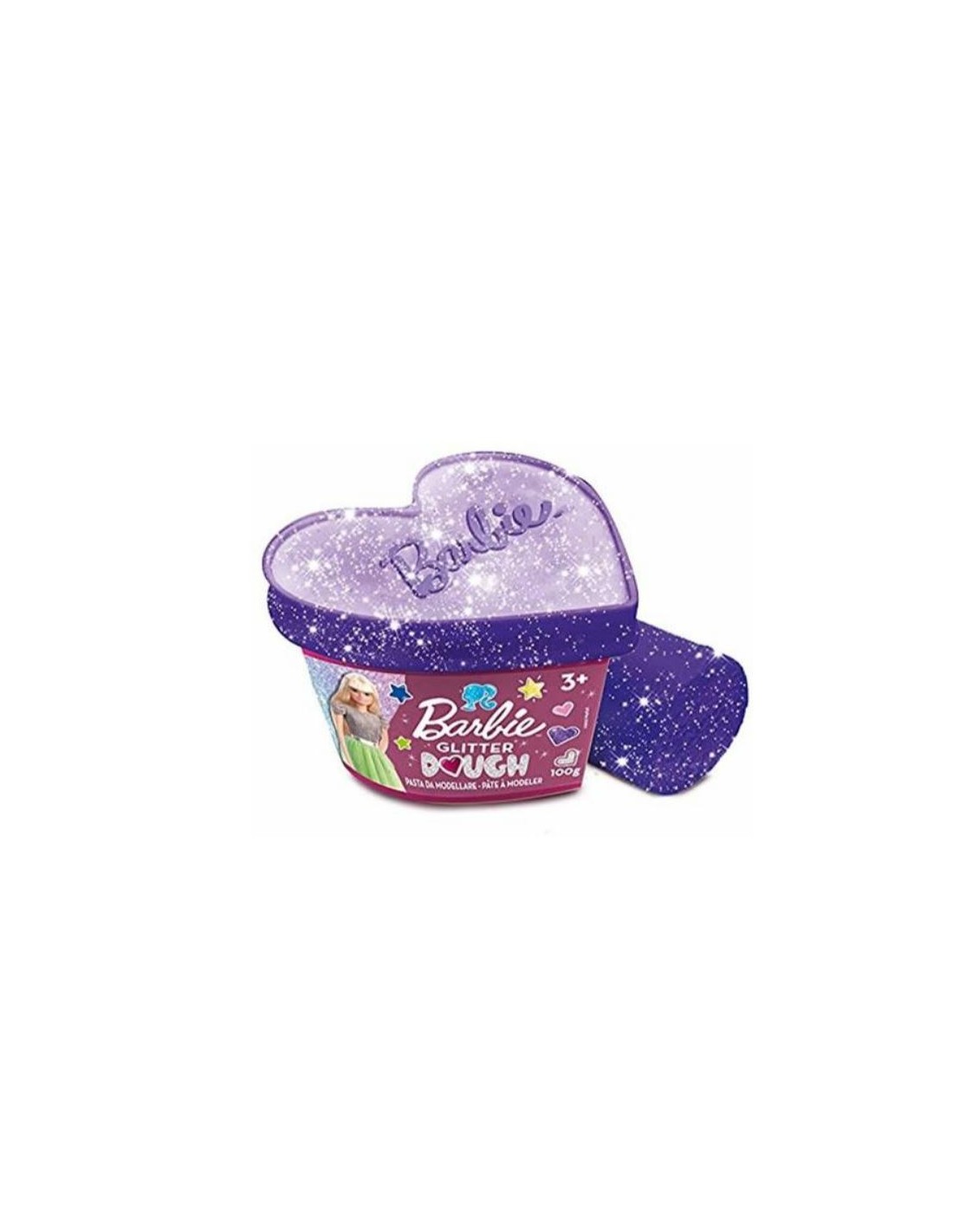 GIOCATTOLO PUBBLICIZZATO: vendita online Dough Cuore di Barbie Glitter, Fashion Dough da Collezionare, Vasetto a Forma di Cuo...