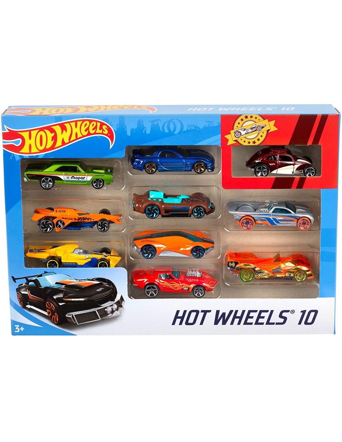 GIOCATTOLO PUBBLICIZZATO: vendita online HOTWHEELS 54886 CONFEZIONE 10 AUTO in offerta