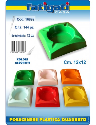 ACCENDINI E POSACENERE: vendita online POSACENERE IN PLASTICA COLORI ASSORTITI 23280/1 in offerta