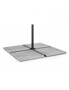 OMBRELLONI: vendita online SET 4 MARMETTE 50x50cm CEMENTO ROVERE (tubo in metalo non incluso) in offerta