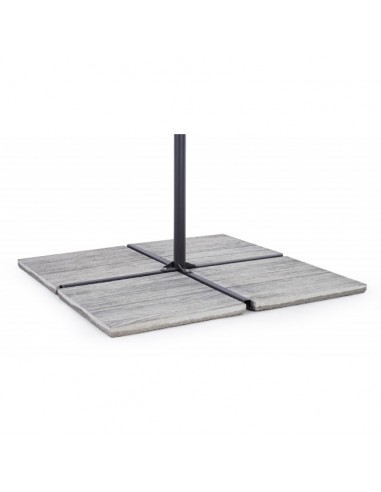 OMBRELLONI: vendita online SET 4 MARMETTE 50x50cm CEMENTO ROVERE (tubo in metalo non incluso) in offerta