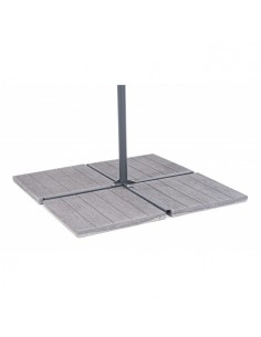 OMBRELLONI: vendita online SET 4 MARMETTE 50x50cm CEMENTO WENGE (tubo in metalo non incluso) in offerta