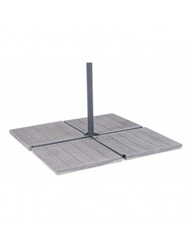 OMBRELLONI: vendita online SET 4 MARMETTE 50x50cm CEMENTO WENGE (tubo in metalo non incluso) in offerta