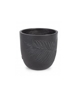 VASI E SOTTO VASI: vendita online VASO 0790614 2°MIS PALM TONDO NERO in offerta
