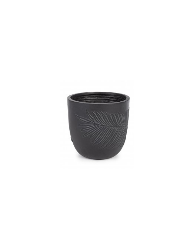 VASI E SOTTO VASI: vendita online VASO 0790614 2°MIS PALM TONDO NERO in offerta