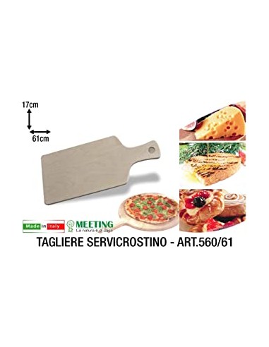 TAGLIERI: vendita online SERVICROSTINO IN LEGNO 61X17 CM MEETING in offerta