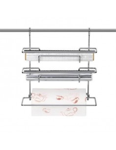 CARRELLI E MENSOLE: vendita online MONTI MENSOLA PORTAROTOLI IN ACCIAIO 36X19X33 CM TESCOMA in offerta 2