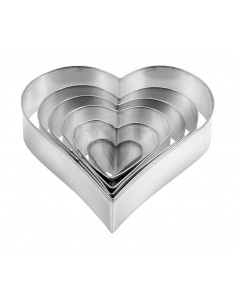 STAMPI E FORME ALLUMINIO: vendita online TESCOMA SET 6 TAGLIABISCOTTI FORMA CUORE DELICIA 631362 in offerta 2
