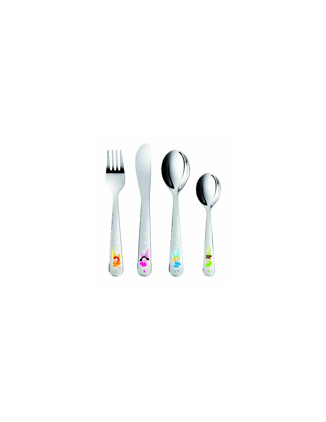 POSATERIA: vendita online TESCOMA SET 4 POSATE PER BAMBINI DECORO FATINE IN ACCIAIO 668090 in offerta