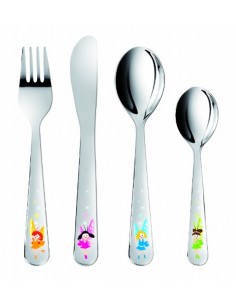 POSATERIA: vendita online TESCOMA SET 4 POSATE PER BAMBINI DECORO FATINE IN ACCIAIO 668090 in offerta 2