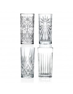 BICCHIERI LIQUORI E BIRRA: vendita online Set 4 Bicchieri RCR Mixology Highball 36 cl – Eco‑Crystal Italiana in offerta