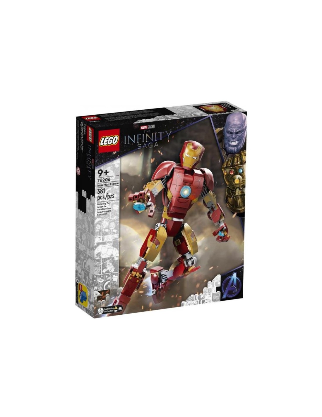 GIOCATTOLO PUBBLICIZZATO: vendita online LEGO Marvel Iron Man Personaggio Snodabile, Giocattolo Super Heroes per Bambini 9+ d...