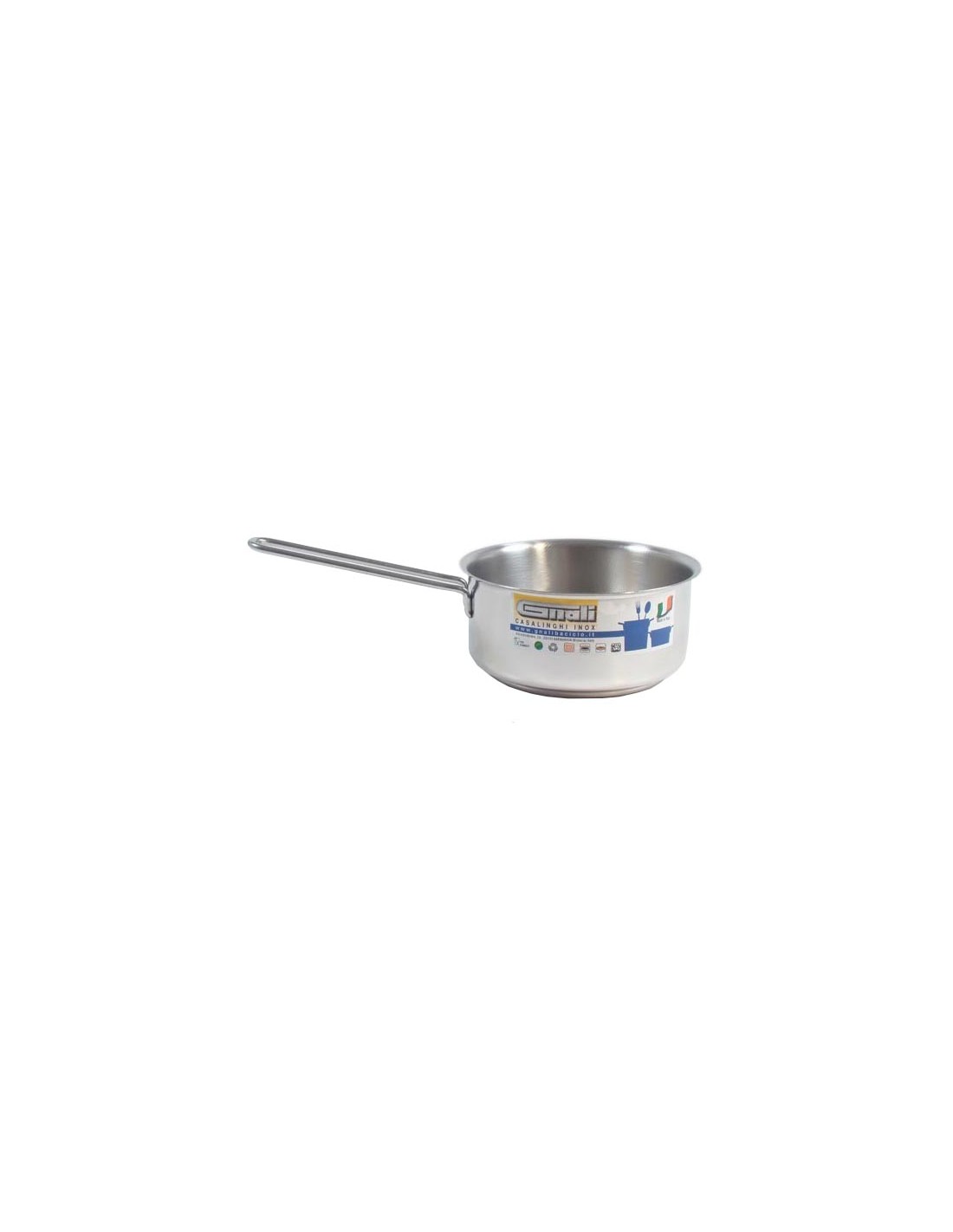 PENTOLE - COPERCHI ACCIAIO: vendita online REALTERM CASSERUOLA FONDA D.14 CM CON MANICO GNALI in offerta