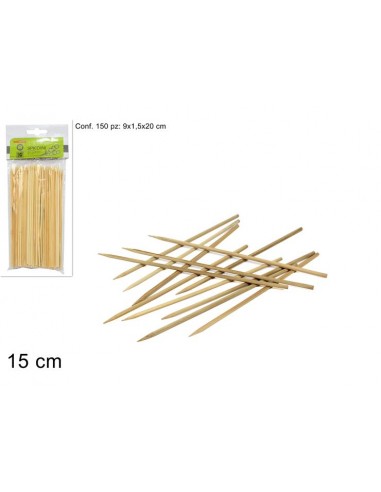 MONOUSO: vendita online CONFEZIONE 150 SPIEDINI 15CM 59797 BAMBOO DUE ESSE in offerta