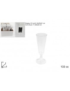 MONOUSO: vendita online CONFEZIONE 6 FLUTE 40755 TRASPARENTI PLASTICA in offerta 2