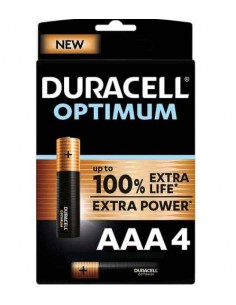M - FOTO - ACCESSORI - BATTERIE: vendita online DURACELL OPTIMUM BL 4 PILE AAA in offerta