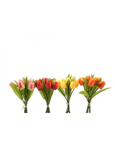 RAMI E COMPOSIZIONI FLOREALI: vendita online MAZZO TULIPANI 9 PEZZI 35CM COLORI ASSORTITI in offerta