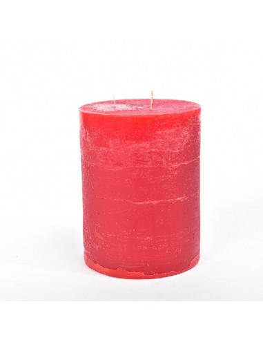 CANDELE: vendita online CANDELA 48396 PILLAR RUSTIC 20X15CM ROSSO in offerta