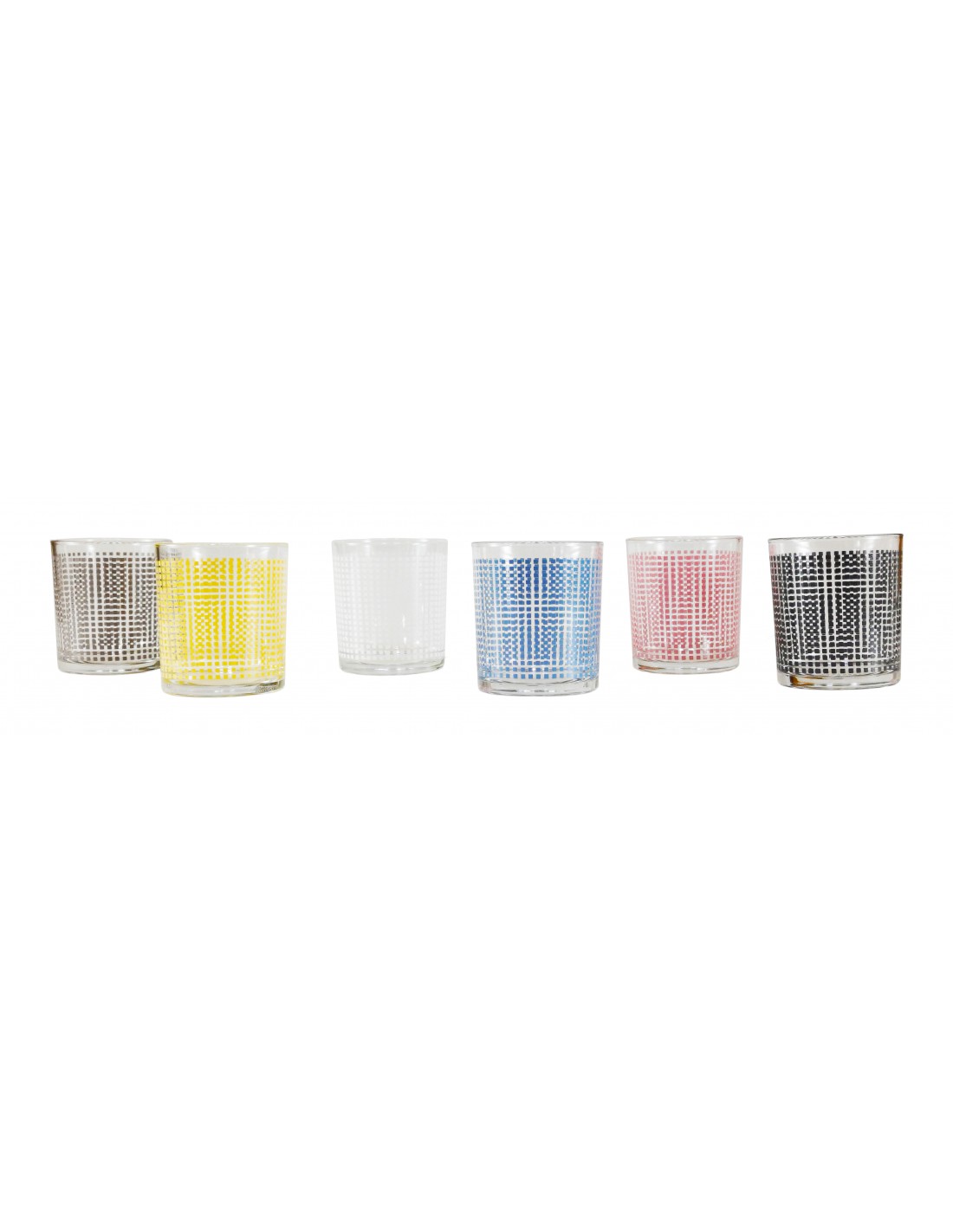 BICCHIERI ACQUA VINO BIBITA: vendita online RITA CONF 6 BICCH B2020/2218 QUADRETTATO in offerta