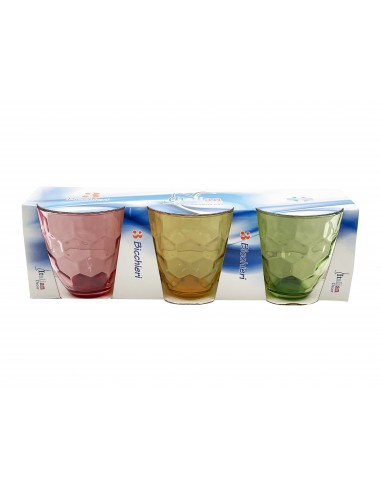 BICCHIERI ACQUA VINO BIBITA: vendita online CONF 3 BICCHIERI ACQUA ROSSINI COLORI ASSORTITI in offerta