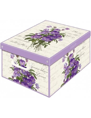 BOX E CONTENITORI SALVASPAZIO: vendita online BAULETTO VIOLETTE PROFUMI 25 X 35 X 17 in offerta