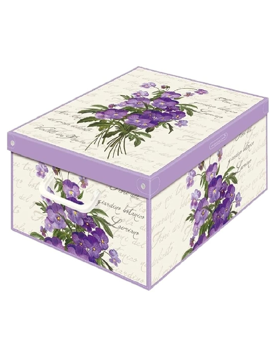BOX E CONTENITORI SALVASPAZIO: vendita online BAULETTO VIOLETTE PROFUMI 25 X 35 X 17 in offerta