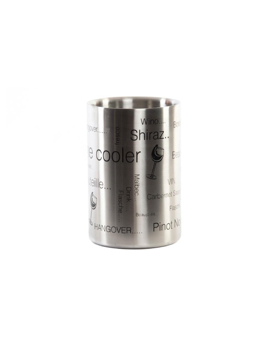 THERMOS E PORTAVIVANDE: vendita online PORTABOTTIGLIE VINO PLATINATO 12X12X18CM in offerta