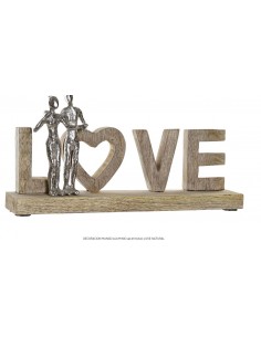 OGGETTISTICA: vendita online DECORAZIONE MANGO DH-185417 ALLUMINIO LOVE in offerta