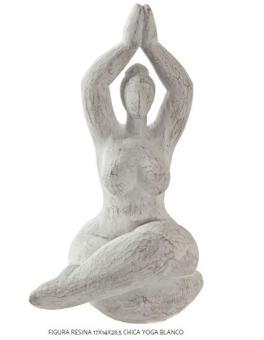 OGGETTISTICA: vendita online FIGURA FD190389 DONNA YOGA 17X14X29CM RESINA in offerta