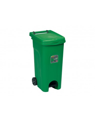 BIDONE IMMONDIZIA: vendita online URBAN ECO SYSTEM BIDONE CON RUOTE 80 LT VERDE STEFANPLAST in offerta