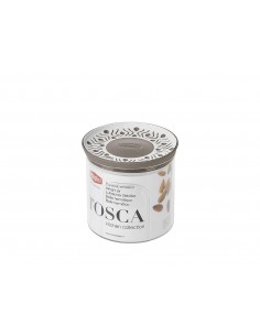 CONTENITORI E BROCCHE: vendita online BARATTOLO TONDO TOSCA 0,7LT BIANCO/TORTORA 55400 STEFANPLAST in offerta 2