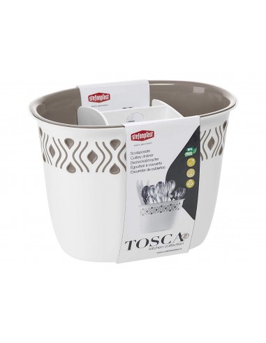 ACCESSORI LAVELLO: vendita online SCOLAPOSATE TOSCA BIANCO/TORTORA 19,5x13,5cm 55700 STEFANPLAST in offerta