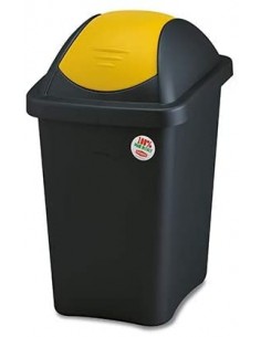 PATTUMIERE DIFFERENZIATA: vendita online PATTUMIERA 30 LT NERO / GIALLO BASCULANTE 70211 in offerta