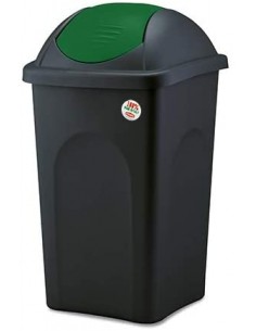 PATTUMIERE DIFFERENZIATA: vendita online PATTUMIERA 70206 60LT NERA/ONDULINA VERDE in offerta
