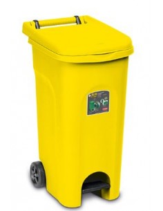 BIDONE IMMONDIZIA: vendita online BIDONE 25605 GIALLO 80LT C/PEDALE URBAN ECO SYSTEM in offerta