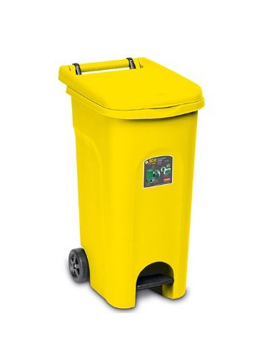 BIDONE IMMONDIZIA: vendita online BIDONE 25605 GIALLO 80LT C/PEDALE URBAN ECO SYSTEM in offerta