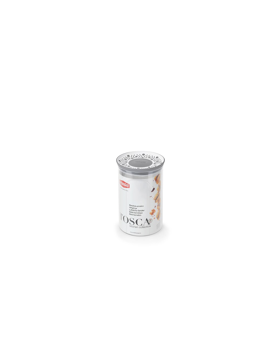 BARATTOLI SALE E ZUCCHERO: vendita online BARATTOLO 55454 TONDO TOSCA 1,2LT BIANCO/GRIGIO in offerta